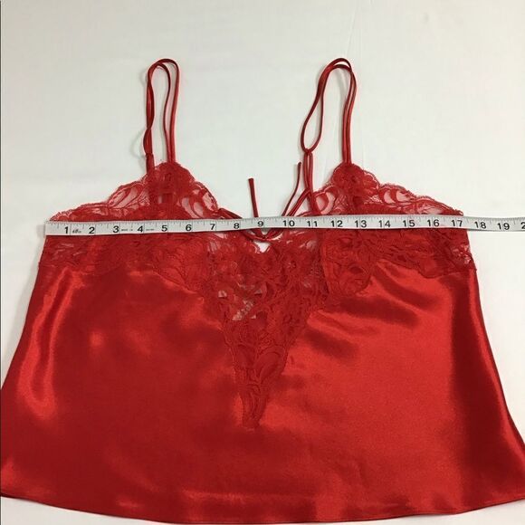 Victoria’s Secret Vintage Gold Label Satin Lace Cami Top Adjustable Straps Sz M - Picture 4 of 6